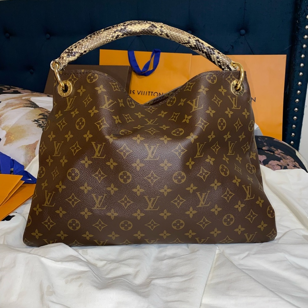 🦄✨RARE Louis Vuitton Artsy MM Python handle Exotique - Picture 2 of 16